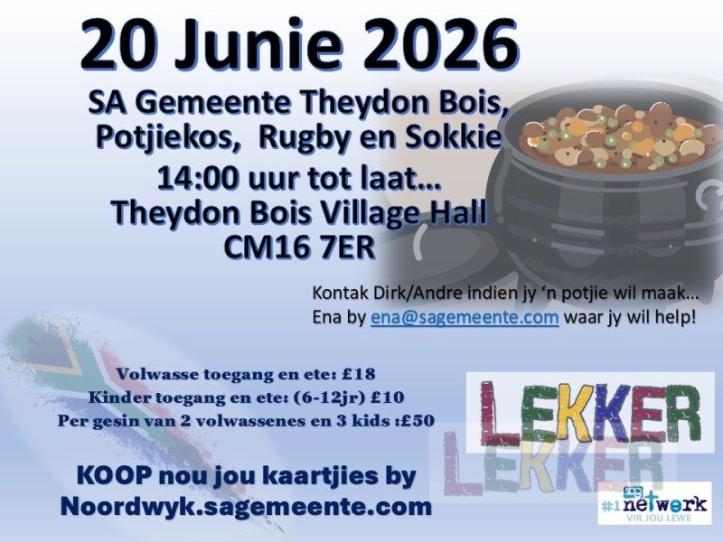 SA Gemeente Theydon Bois Gesinsdag